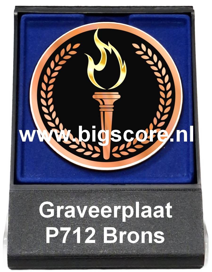 Olympische Vlam Acryl in medailledoosje Blauw-Zwart G/Z/B